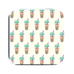 Cute Boba Square Metal Box (black) by artworkshop
