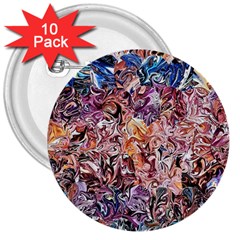 Abstract Waves 3  Buttons (10 Pack) 