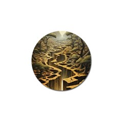 Landscape Mountains Forest Trees Nature Golf Ball Marker (4 Pack)