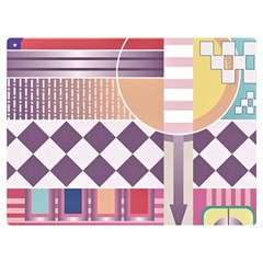 Abstract Shapes Colors Gradient Two Sides Premium Plush Fleece Blanket (extra Small) by pakminggu