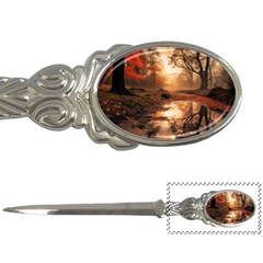 Trees Sunset Mist Letter Opener