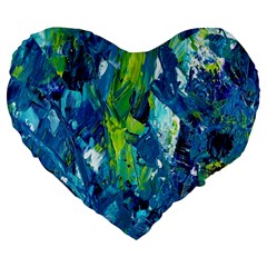 Painting-01 Large 19  Premium Heart Shape Cushions