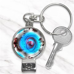 Abstract-kaleidoscope-pattern Nail Clippers Key Chain