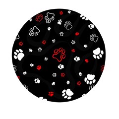 Art Pattern Traces Paw Mini Round Pill Box (pack Of 3)