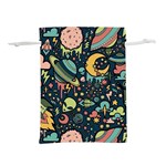 Alien Ocket Space Aesthetic Pattern Lightweight Drawstring Pouch (S) Front