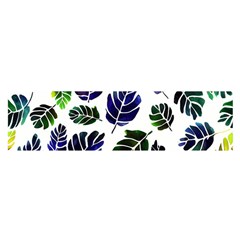 Leaves Watercolor Ornamental Decorative Design Oblong Satin Scarf (16  X 60 ) by Ravend
