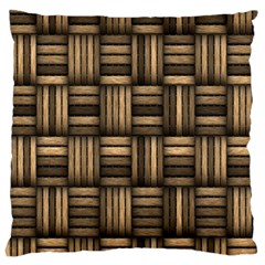 Brown Weaving Texture, Macro, Brown Wickerwork Standard Premium Plush Fleece Cushion Case (one Side)