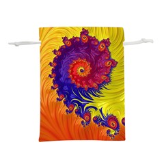 Fractal Spiral Bright Colors Lightweight Drawstring Pouch (m)