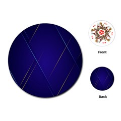 Blue Abstraction Background, Material Design, Paper Playing Cards Single Design (round)
