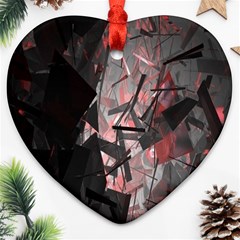 Dark, Abstract, Color, Desenho, Hd Phone Wallpaper Heart Ornament (two Sides)