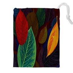 Leaves, Colorful, Desenho, Falling, Drawstring Pouch (4xl)