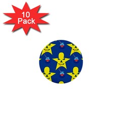 Blue Yellow October 31 Halloween 1  Mini Buttons (10 Pack)  by Ndabl3x