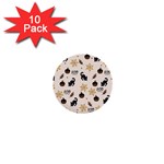 Cat Halloween Pattern 1  Mini Buttons (10 pack)  Front