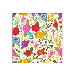 Colorful Flower Abstract Pattern Satin Bandana Scarf 22  X 22 