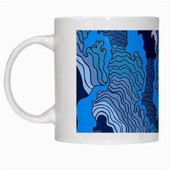 Blue Moving Texture Abstract Texture White Mug