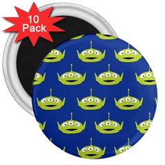Alien Pattern 3  Magnets (10 Pack) 