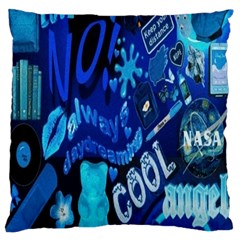 Really Cool Blue, Unique Blue Standard Premium Plush Fleece Cushion Case (two Sides)