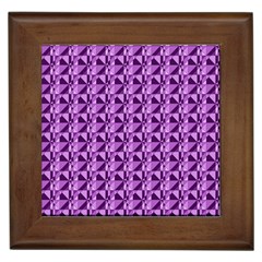Violet Geometry Framed Tile