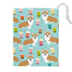 Welsh Corgis Dog Boba Tea Bubble Tea Cute Kawaii Drawstring Pouch (4xl) by Grandong