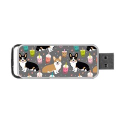Welsh Corgi Dog Boba Tea Bubble Kawaii Portable Usb Flash (two Sides) by Grandong