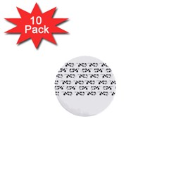 Black And White Cow T- Shirt Black And White Cows Keep On Moooving Cow Puns T- Shirt Yoga Reflexion Pose T- Shirtyoga Reflexion Pose T- Shirt 1  Mini Buttons (10 Pack)  by hizuto