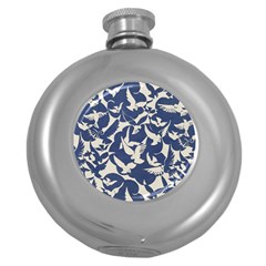 Bird Animal Animal Background Round Hip Flask (5 Oz)