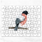 Bullfinch T- Shirt White Look Calm Bullfinch 21 T- Shirt Rectangular Jigsaw Puzzl Front