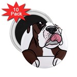 Boxer Dog T- Shirt Tri Colored Boxer T- Shirt 2.25  Magnets (10 pack)  Front
