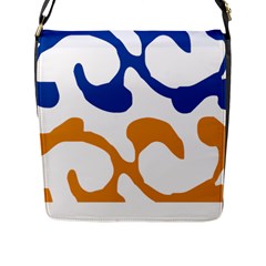 Abstract Swirl Gold And Blue Pattern T- Shirt Abstract Swirl Gold And Blue Pattern T- Shirt Flap Closure Messenger Bag (l) by EnriqueJohnson