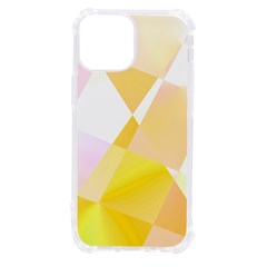 Abstract T- Shirt Yellow Chess Cell Abstract Pattern T- Shirt Iphone 13 Mini Tpu Uv Print Case
