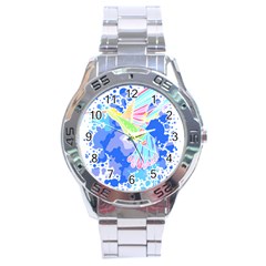 Bird Lover T- Shirtbird T- Shirt (3) Stainless Steel Analogue Watch by EnriqueJohnson