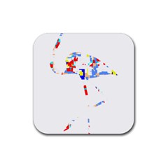 Bird Lover T- Shirtbird T- Shirt (7) Rubber Coaster (square)