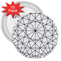 Black And White Pattern T- Shirt Black And White Pattern 8 3  Buttons (10 Pack) 