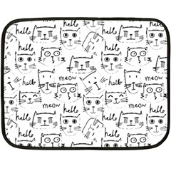 Cat Apparel T- Shirt Cute Cat Pattern For Cat Lovers T- Shirt Fleece Blanket (mini)