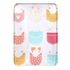 Cats In Pockets T- Shirt Adorable Cats Peaking Out Of Pockets Pattern T- Shirt Rectangular Glass Fridge Magnet (4 Pack)