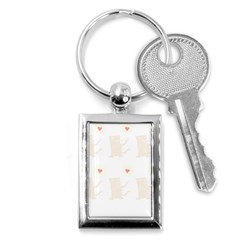 Cute Cat Pattern T- Shirt Cute Cat Pattern For Cat Lovers T- Shirt Key Chain (rectangle) by EnriqueJohnson