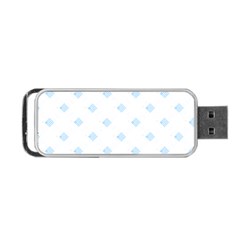 Fabric Pattern T- Shirt Blue Dark Striped Background T- Shirt Portable Usb Flash (two Sides)