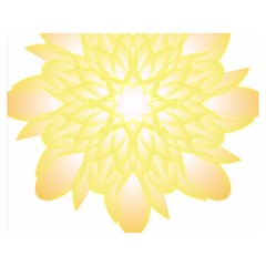 Flower Design T- Shirt Beautiful And Artistic Golden Flower T- Shirt Two Sides Premium Plush Fleece Blanket (medium)