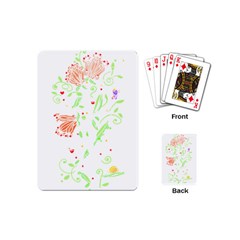 Flowers Art T- Shirtflowers T- Shirt (19) Playing Cards Single Design (mini) by EnriqueJohnson