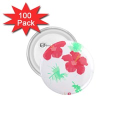 Hawaii T- Shirt Hawaii Flower Fashion T- Shirt 1 75  Buttons (100 Pack) 
