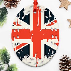 Union Jack England Uk United Kingdom London Oval Filigree Ornament (two Sides) by uniart180623