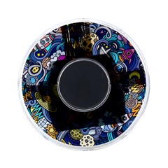 Cartoon-hand-drawn-doodles-on-the-subject-of-space-style-theme-seamless-pattern-vector-background On-the-go Memory Card Reader by Ket1n9