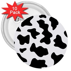 Animal-print-black-and-white-black 3  Buttons (10 Pack) 