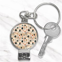 Pattern Seamless Nail Clippers Key Chain