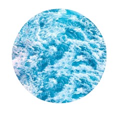 Blue Ocean Wave Texture Mini Round Pill Box (pack Of 3) by Jack14