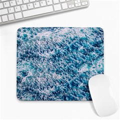 Summer Blue Ocean Wave Large Mousepad by Jack14