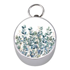 Green And Gold Eucalyptus Leaf Mini Silver Compasses by Jack14