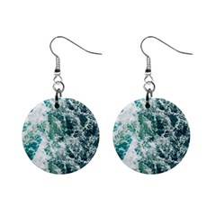 Blue Ocean Waves Mini Button Earrings by Jack14