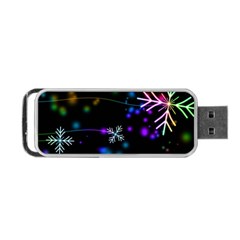 Snowflakes Snow Winter Christmas Portable Usb Flash (one Side) by Amaryn4rt