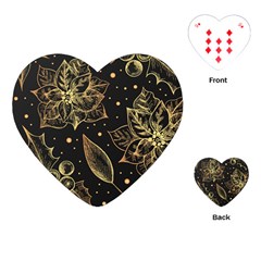 Christmas-pattern-with-vintage-flowers Playing Cards Single Design (heart) by Amaryn4rt